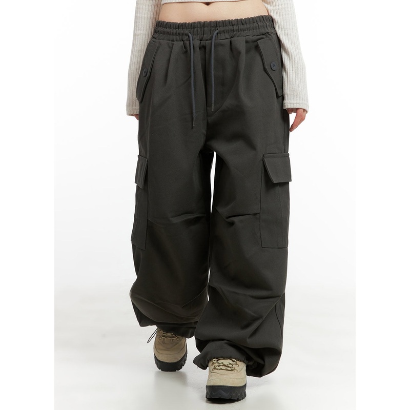Cargo Chic Banded Wide Fit Pants CG420