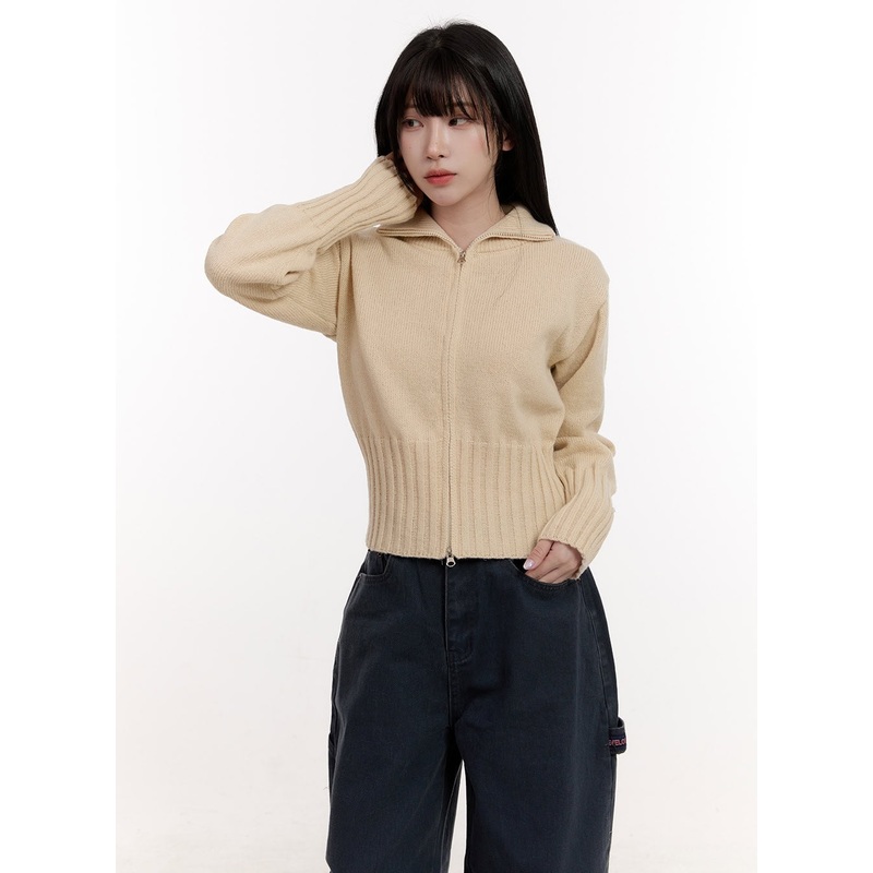 Cozy Zip-Up Sweater Cardigan CJ531
