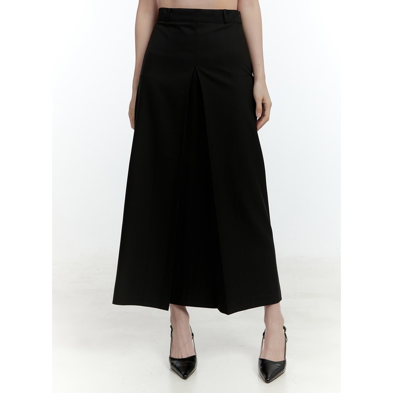 Elegant Pintuck Maxi Skirt CF504