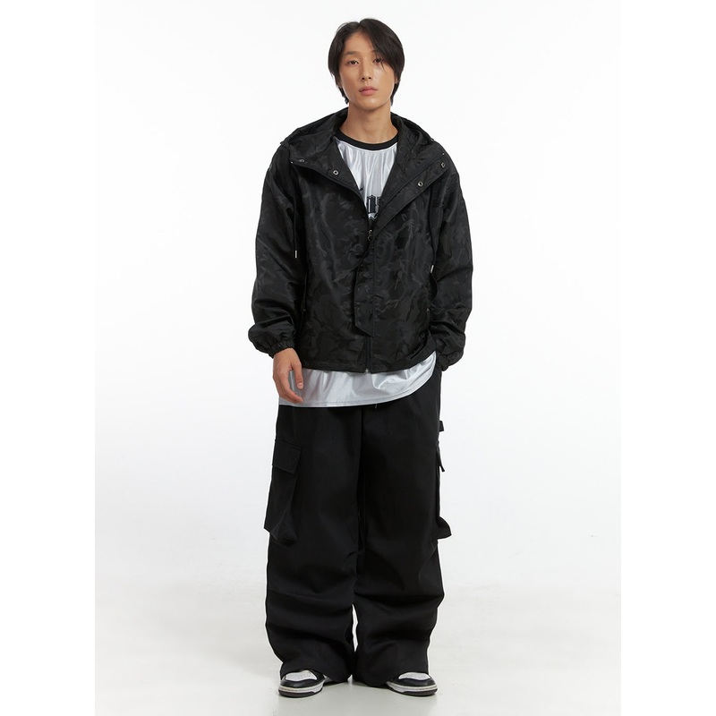 Men’s Cargo Maxi Wide Leg Pants IO402