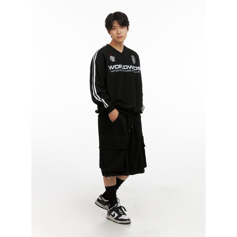 Men’s Cargo Sweatshorts (Black) IG409