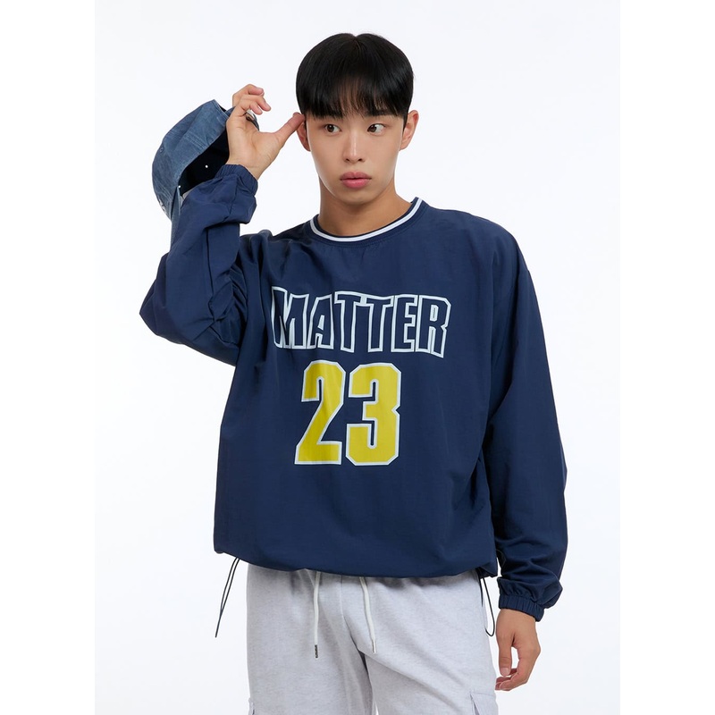 Men’s Lettering Round Neck Sweatshirt IG421