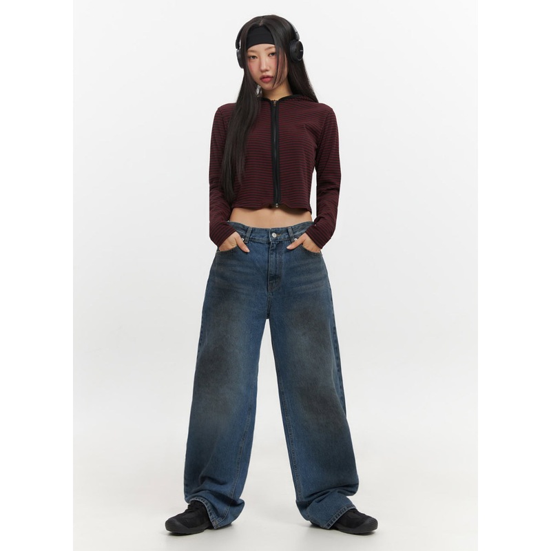 Brianna Dark Washed Wide-Leg Jeans IF510