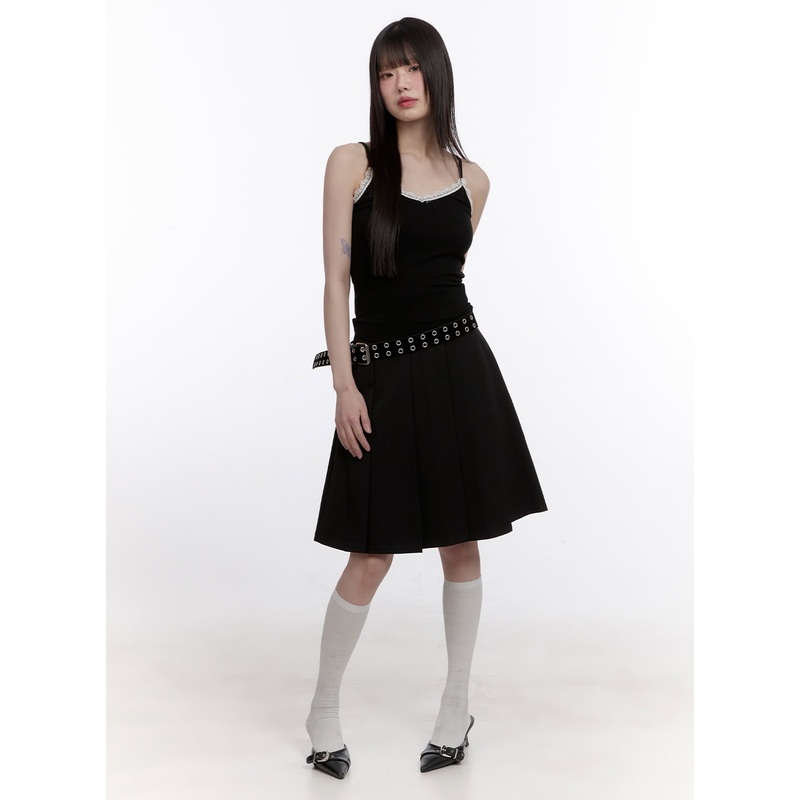 Classic Pleated Midi Skirt CF512
