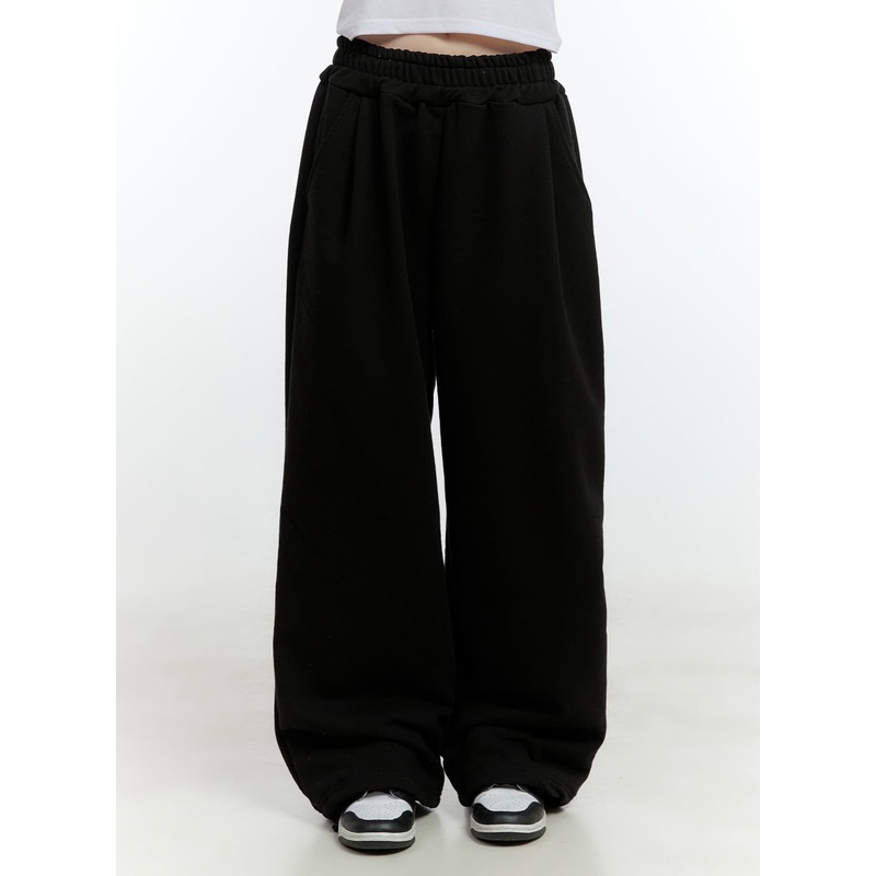 Essential Pintuck Wide-Leg Sweatpants CF507