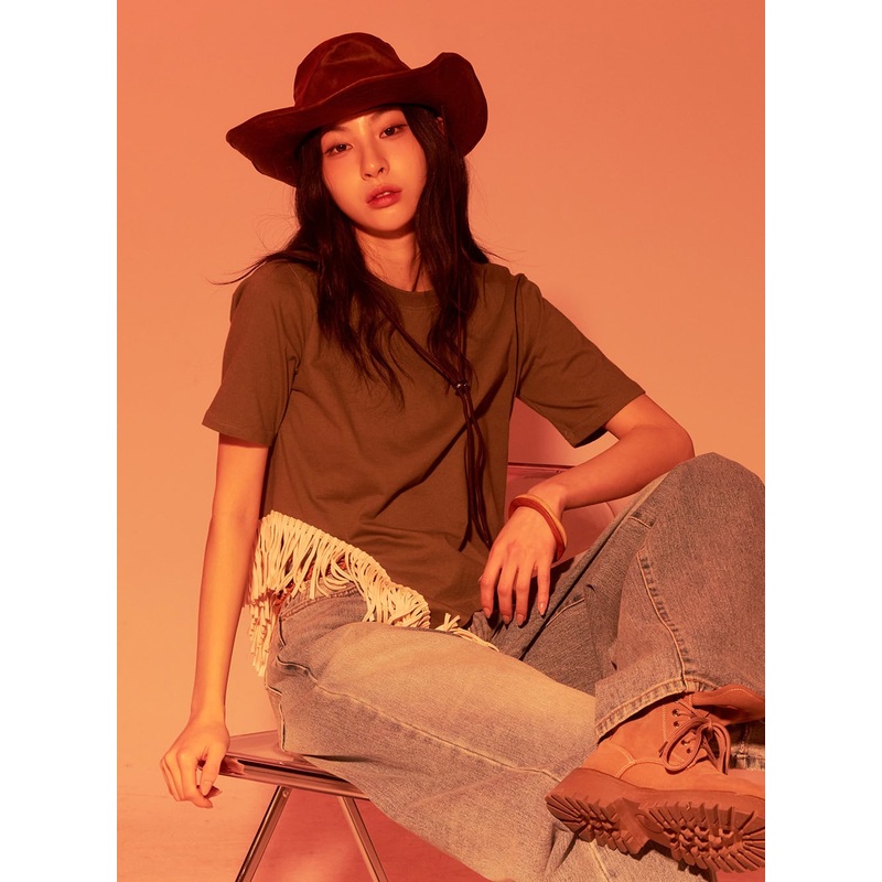 Fringe-Hem Asymmetric Top CF513