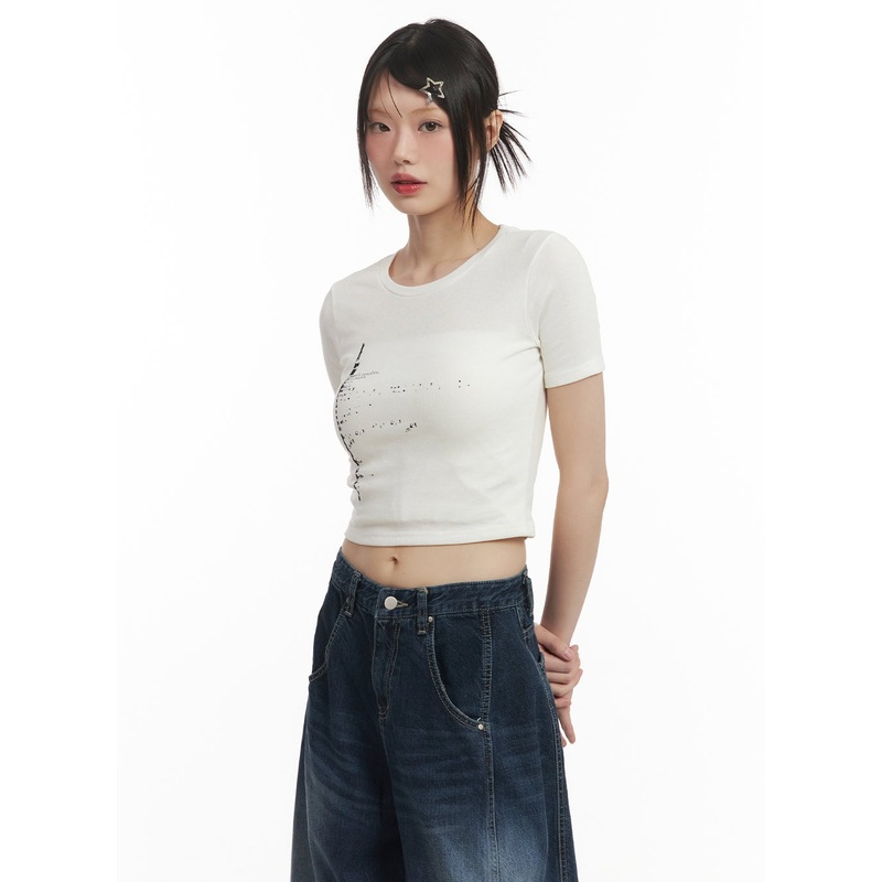 Graphic Essential Crop Top CF519