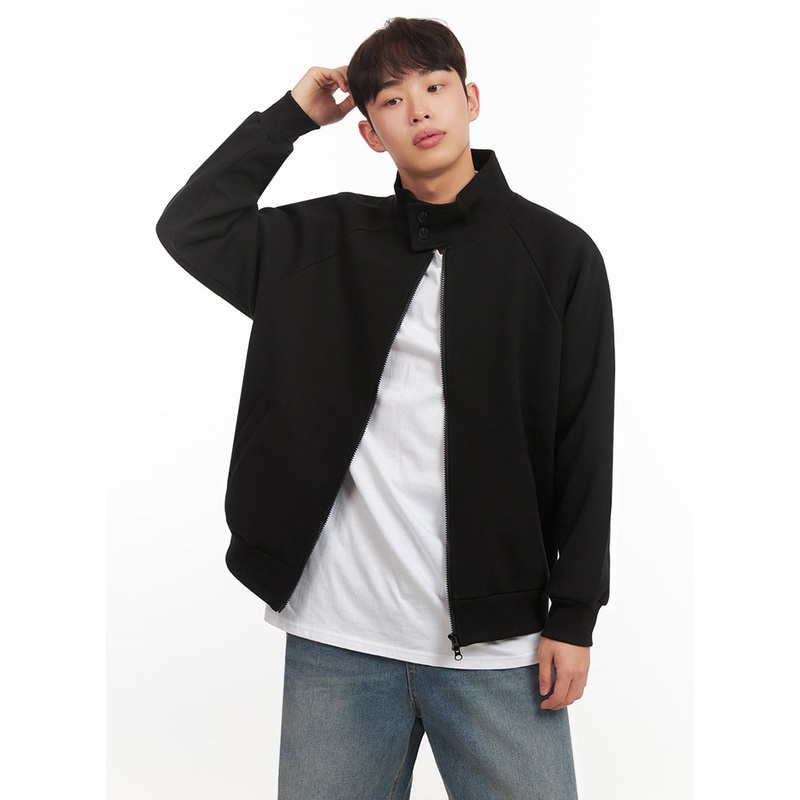 Men’s Button-Neck Zip-Up Jacket IF517