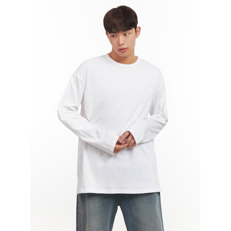 Men’s Essential Oversized Long-Sleeve T-Shirt IF517