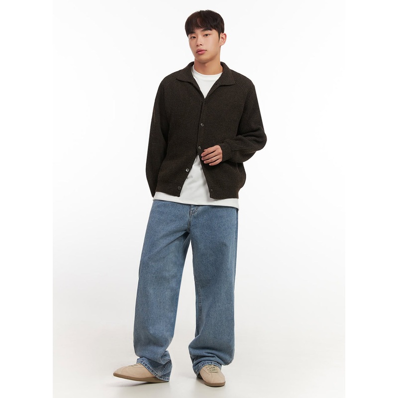 Men’s Washed Long Relaxed-Fit Jeans IF517