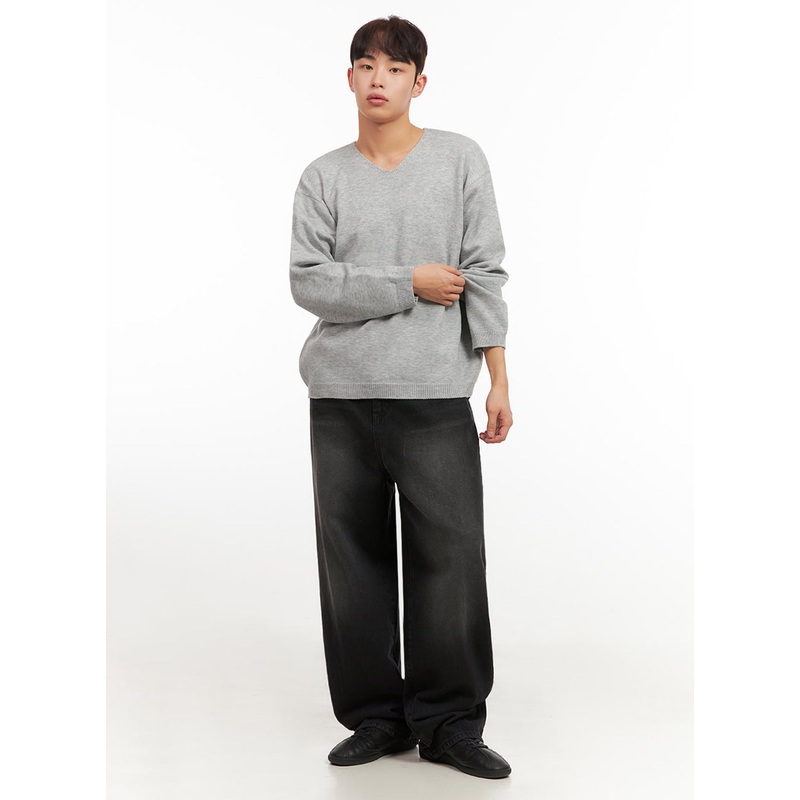 Men’s Washed Relaxed-Fit Jeans IF517