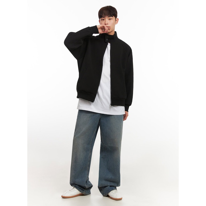 Men’s Washed Wide-Leg Jeans IF517