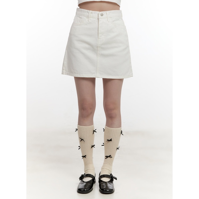 A-line Cotton Mini Skirt CF527