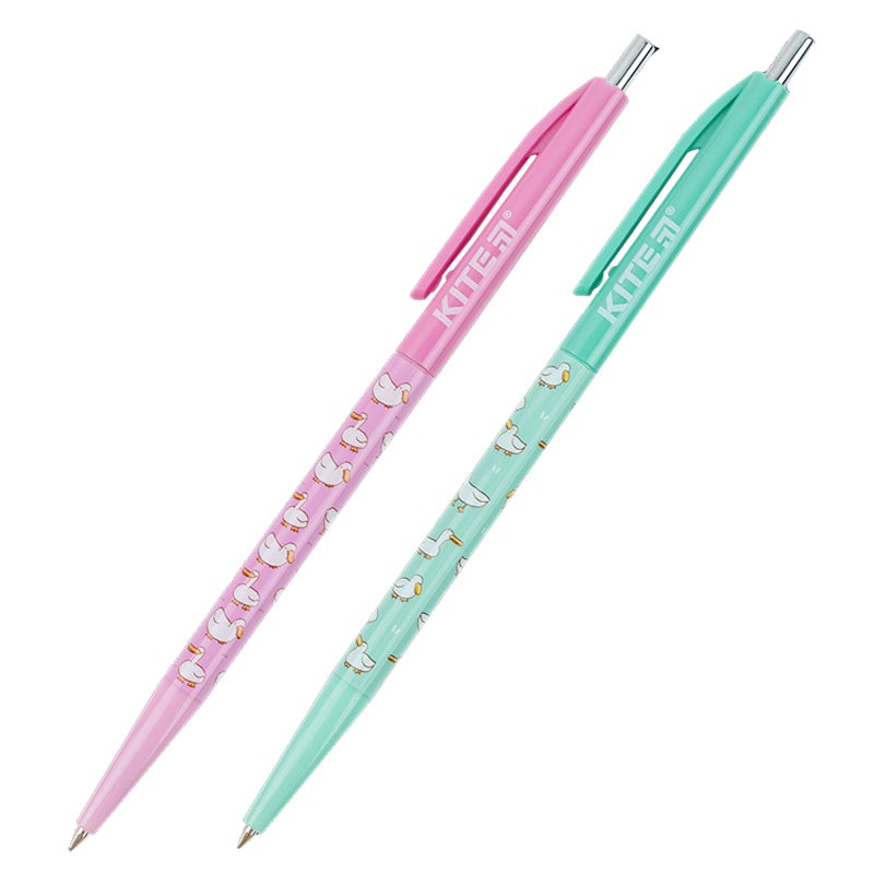 Ballpoint pen Kite Happy Goose K23-361-2, retractable, blue
