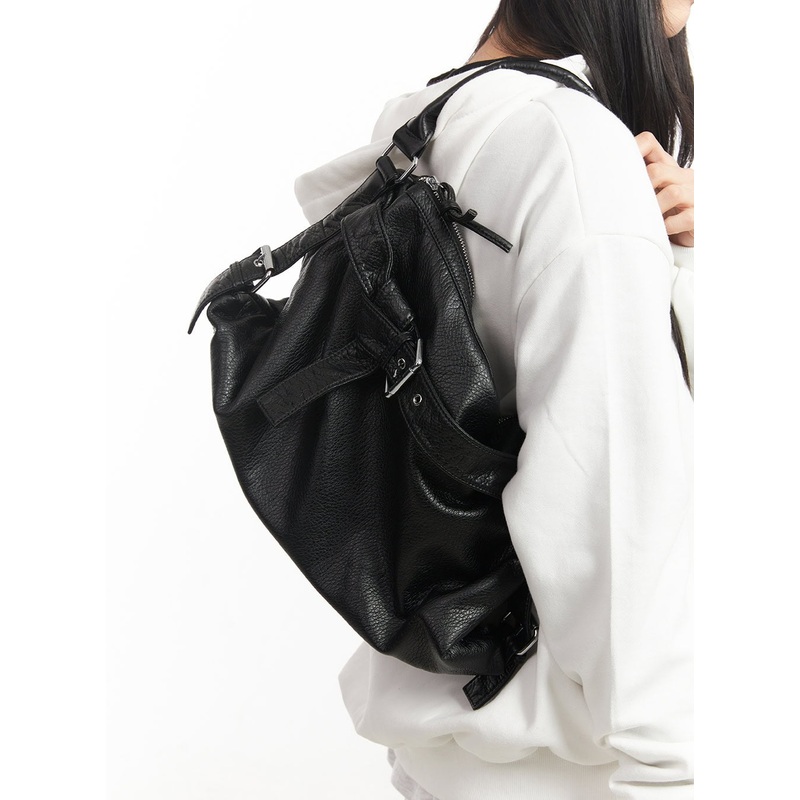 Buckle Faux-Leather Shoulder Bag CM503