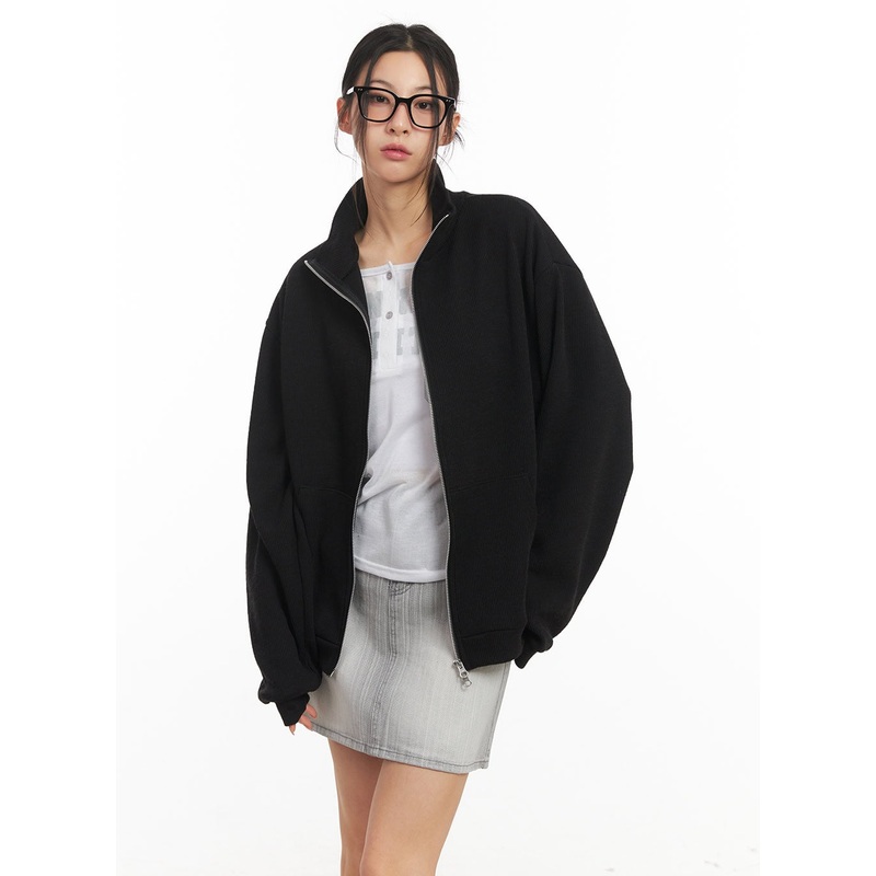 Classic Zip-Up Knit Jacket CM503