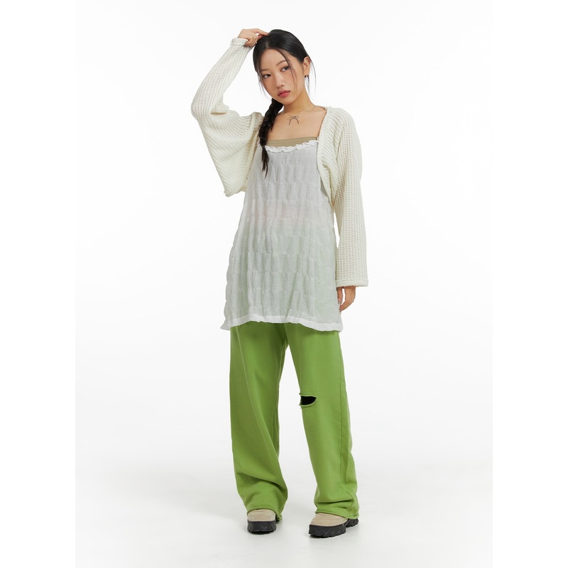 Cut Out Design Sweatpants CF426