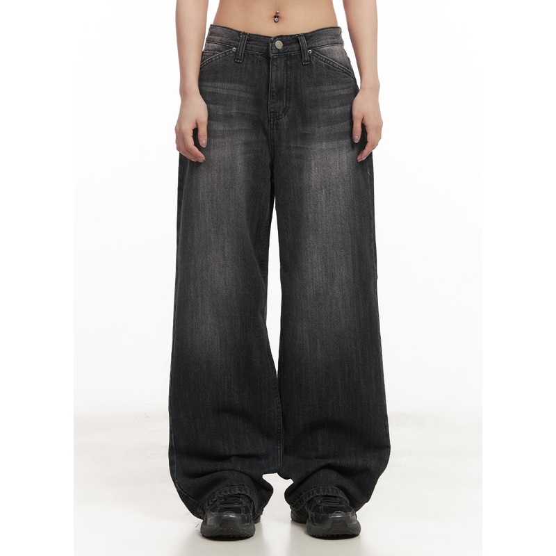 Debby Washed Wide-Leg Jeans CM505
