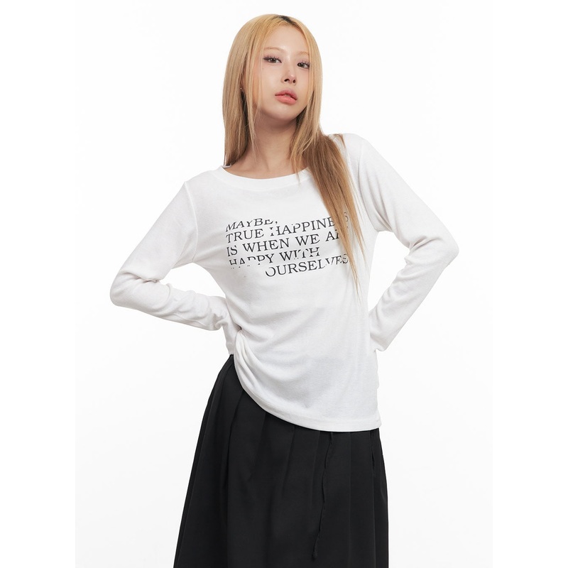 Graphic Comfort Long-Sleeve Top CM506