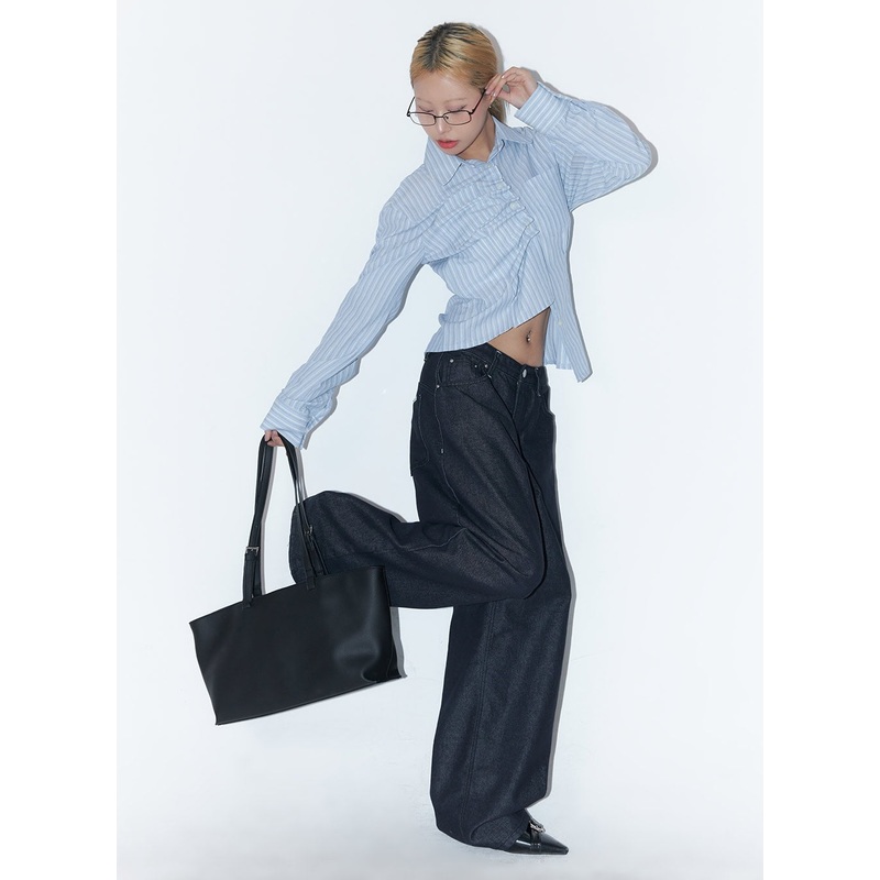 Julianna Baggy Jeans CM505|Dark blue|Black|S|M|L