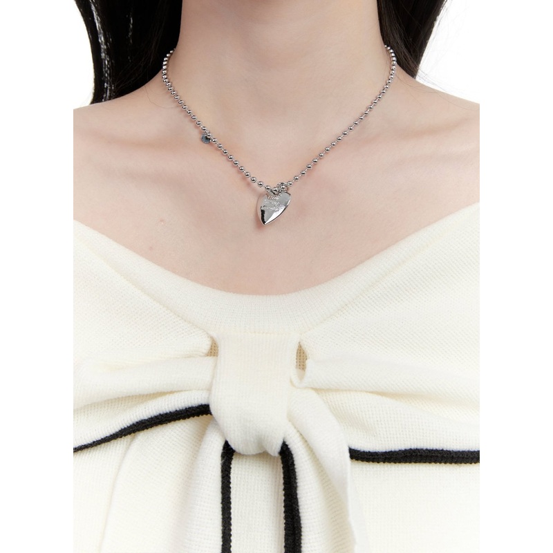 Lettering Heart Necklace CF528
