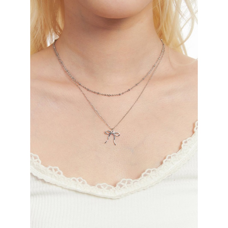 Limerence Two-Line Ribbon Necklace IF527