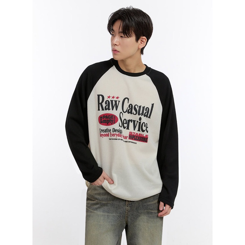 Men’s Casual Graphic Long-Sleeve T-Shirt IF528