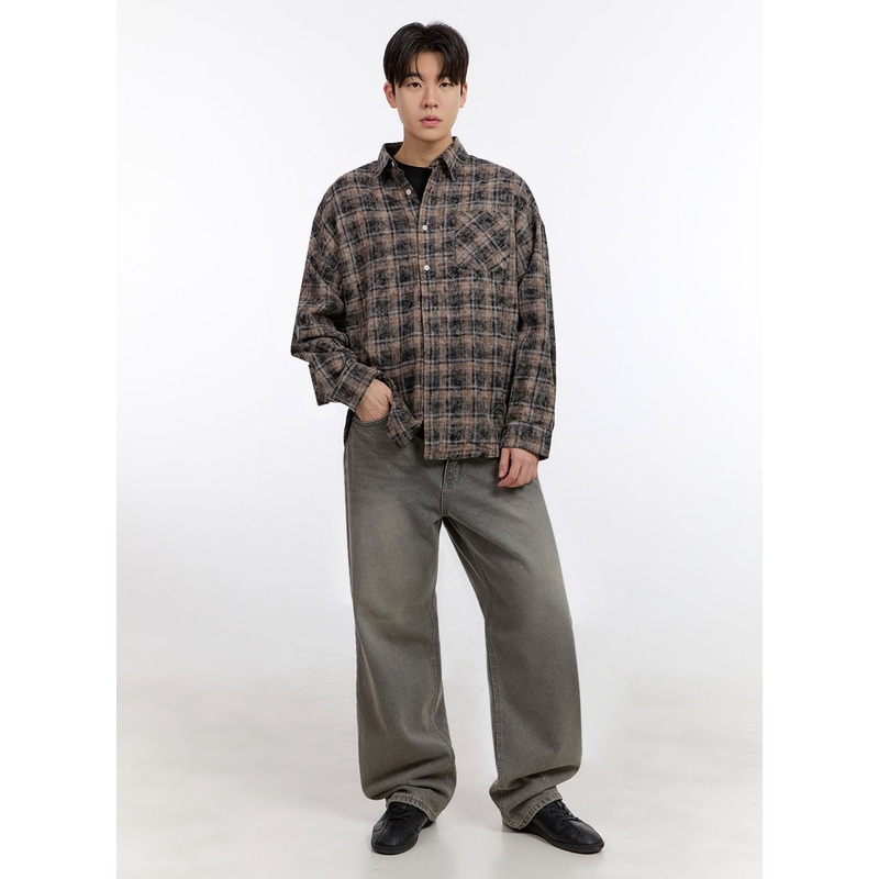 Men’s Wide-Fit Jeans IF528|Dark gray|S|M|L|1XL