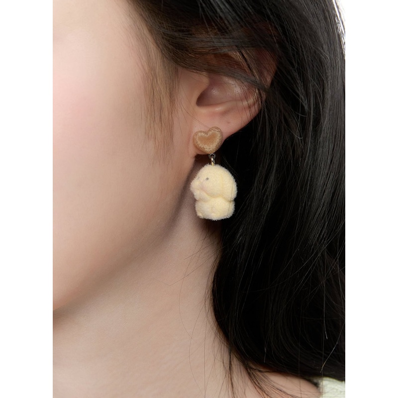 Rabbit Heart Earrings CF528|Yellow|One Size