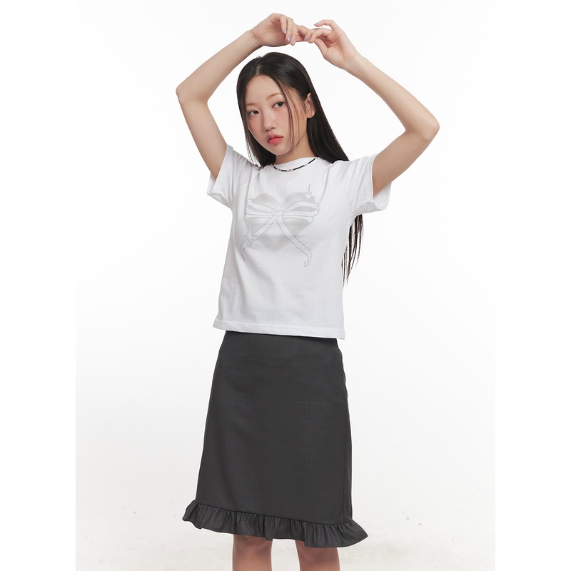 Sweetheart Graphic Crop Tee CF526