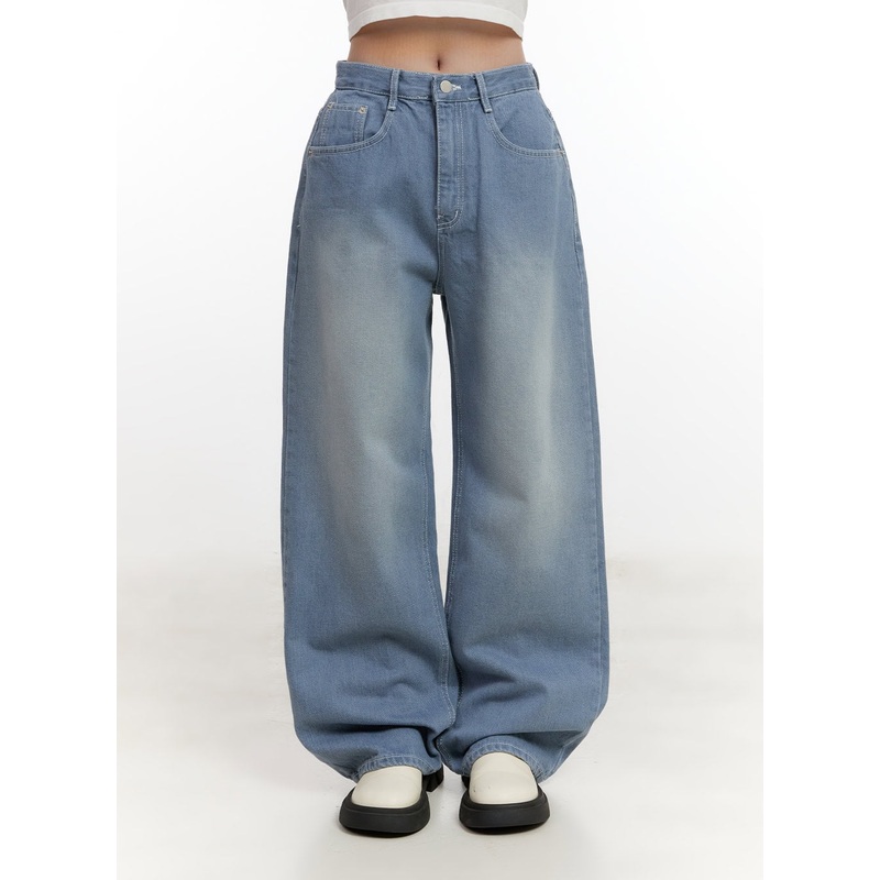 Zoey Washed Wide-Leg Jeans CF528
