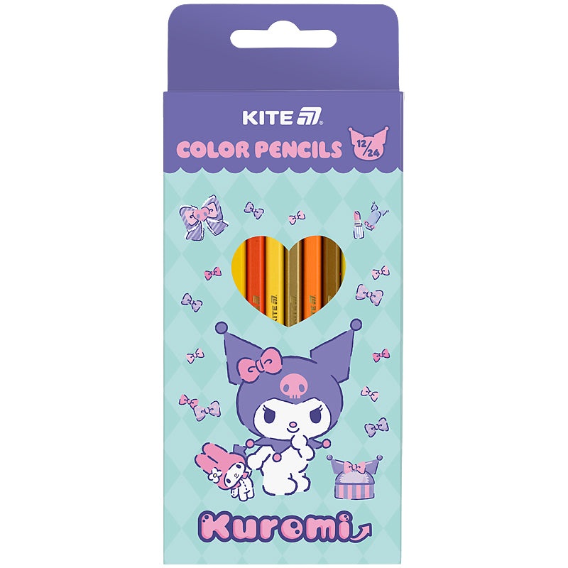 Color pencils double-sided Kite Kuromi HK25-054-2, 12 pcs