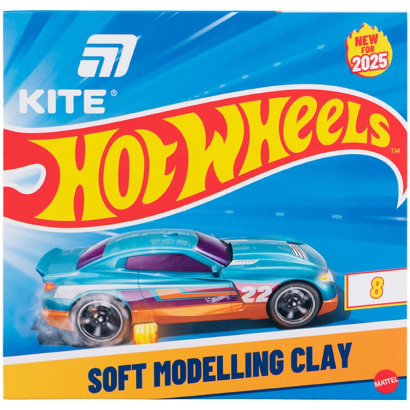 Plasticine Kite Hot Wheels HW25-082, 8 colors, 160 g