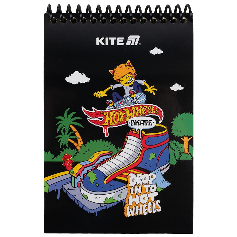 Spiral notebook Kite Hot Wheels HW25-196, 6, 48 sheets, blank
