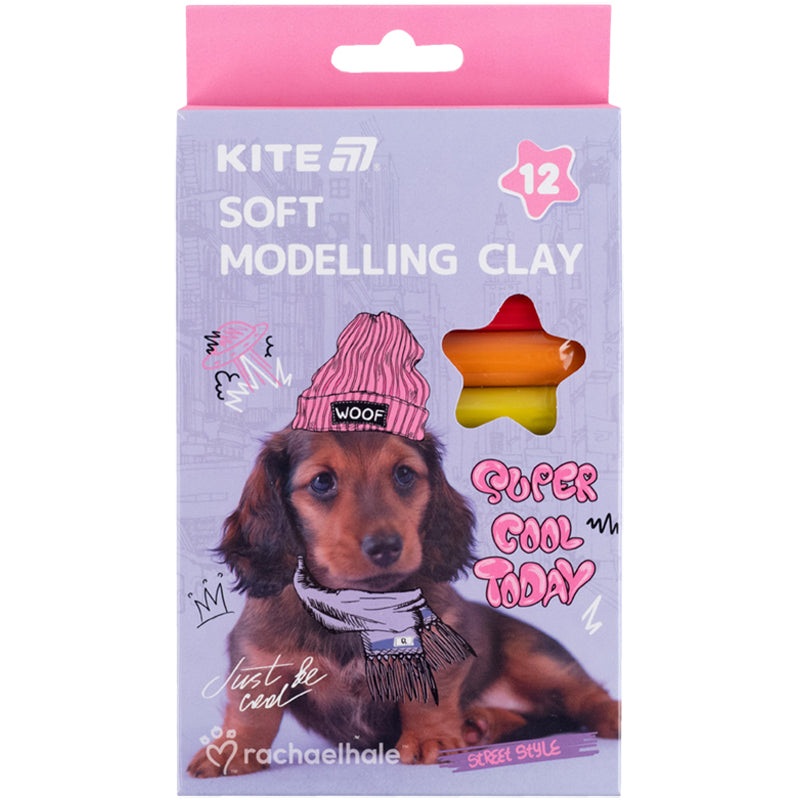 Wax-based modeling clay Kite Rachael Hale R25-086, 12 colors, 200 g