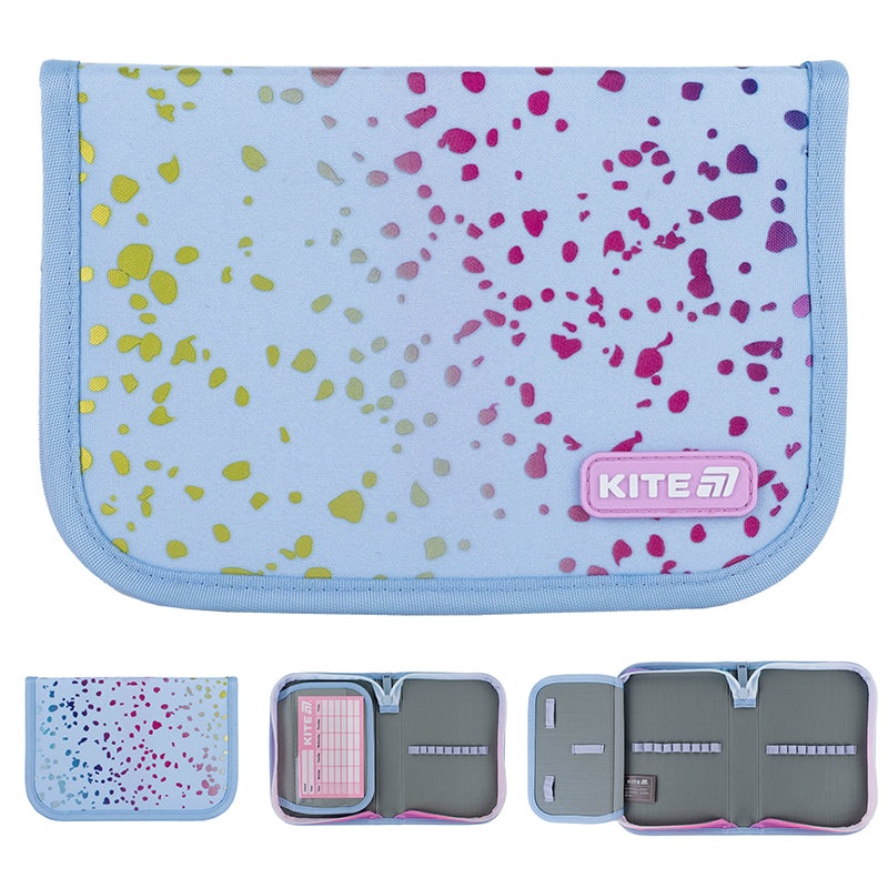Pencil case without stationery Kite Shiny K25-621-3, 1 compartment, 1 flap