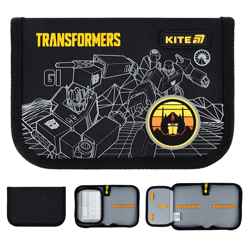 Pencil case without stationery Kite Transformers Generations TF25-621, 1 compartment, 1 flap