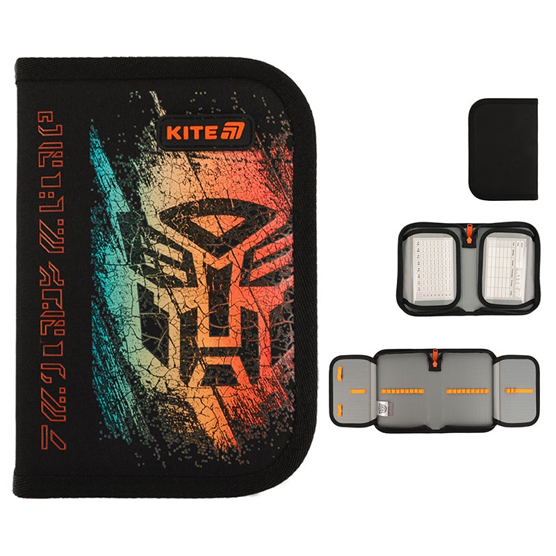 Pencil case without stationery Kite Transformers Generations TF25-622, 1 compartment, 2 flaps