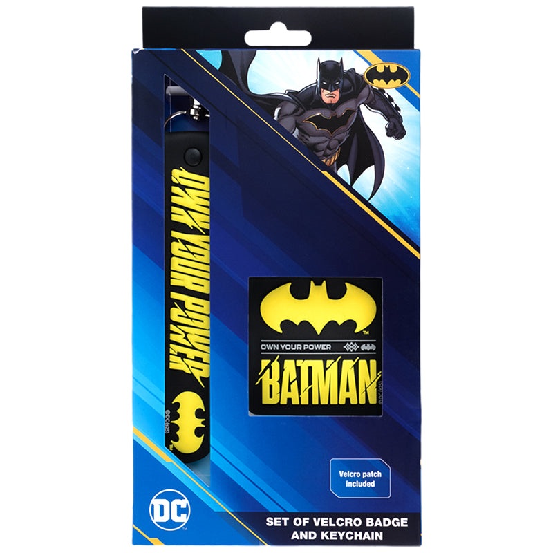 Set of velcro badge and keychain Kite DC Batman DC25-3010, 2 pcs.