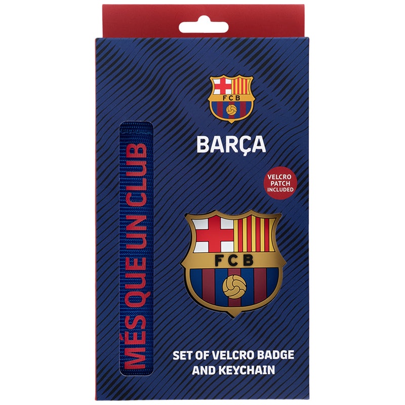 Set of velcro badge and keychain Kite FC Barcelona BC25-3010, 2 pcs.