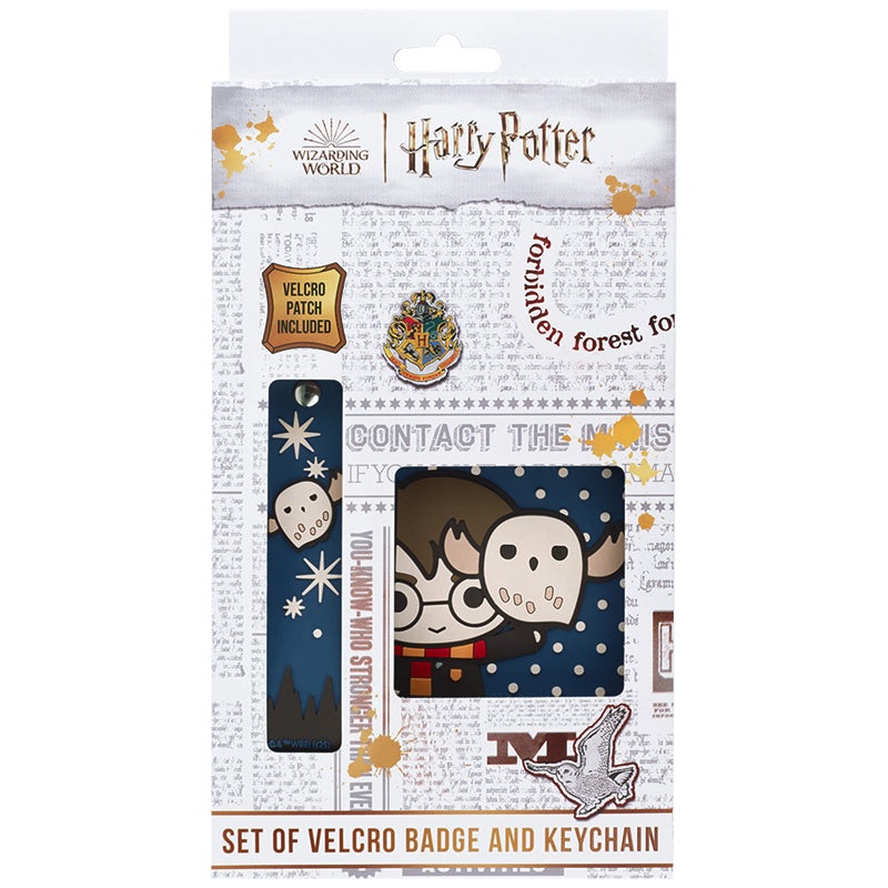 Set of velcro badge and keychain Kite Harry Potter HP25-3010-2, 2 pcs.