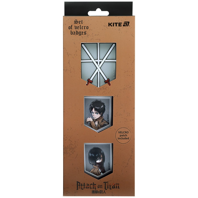 Set of velcro badges Kite Attack on Titan AT25-3012, 3 pcs.