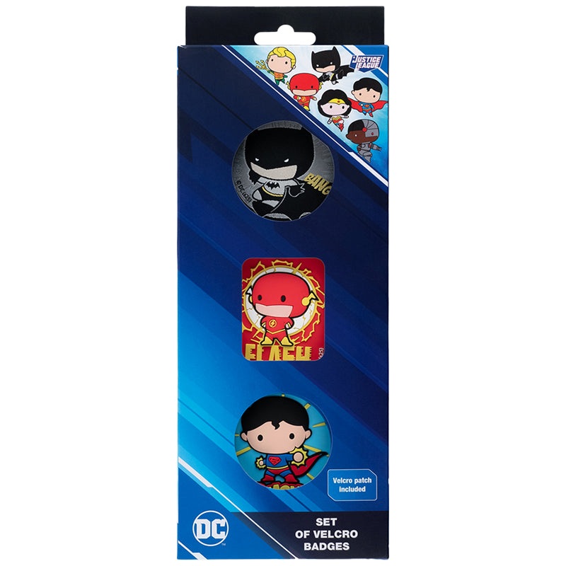 Set of velcro badges Kite DC Justice League DC25-3012, 3 pcs.