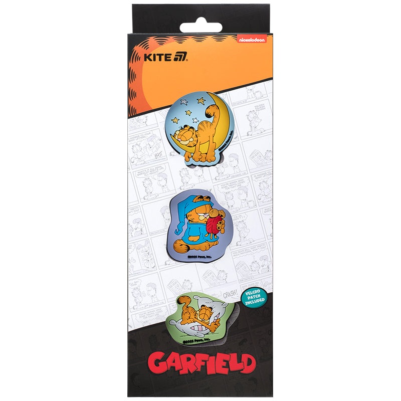 Set of velcro badges Kite Garfield GF25-3012, 3 pcs.