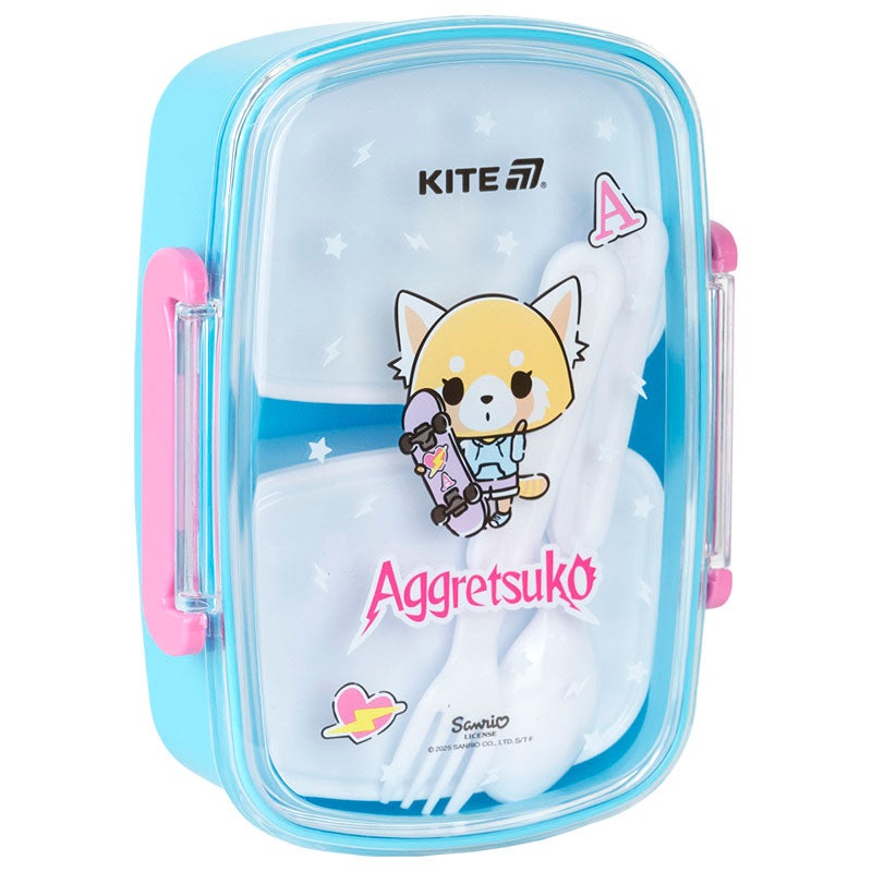Lunchbox with fork and spoon Kite Aggretsuko AR25-181, 750 ml