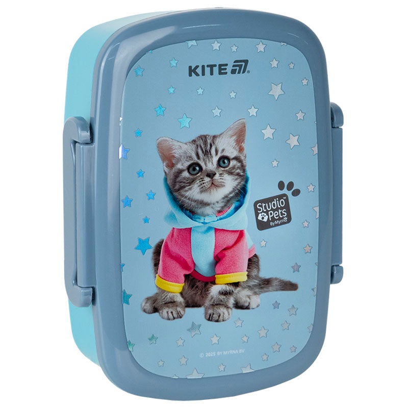 Lunchbox with fork and spoon Kite Studio Pets SP25-163, 750 ml