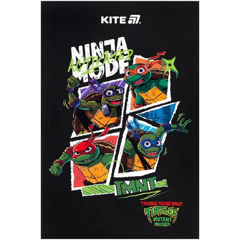Notebook Kite Ninja Turtles NT25-193-2, thermobinder, 5, 64 sheets, blank
