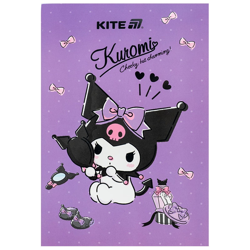 Notepad Kite Kuromi HK25-194-2,  A5, 50 sheeets, squared