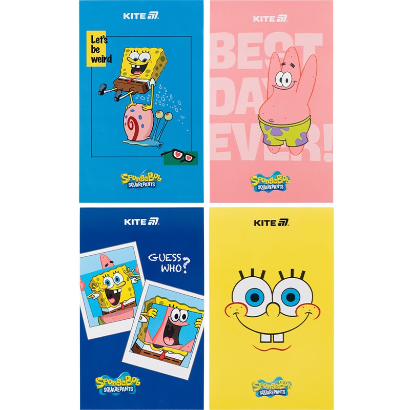 Notepad Kite Sponge Bob SB25-195, A6, 50 sheets, blank