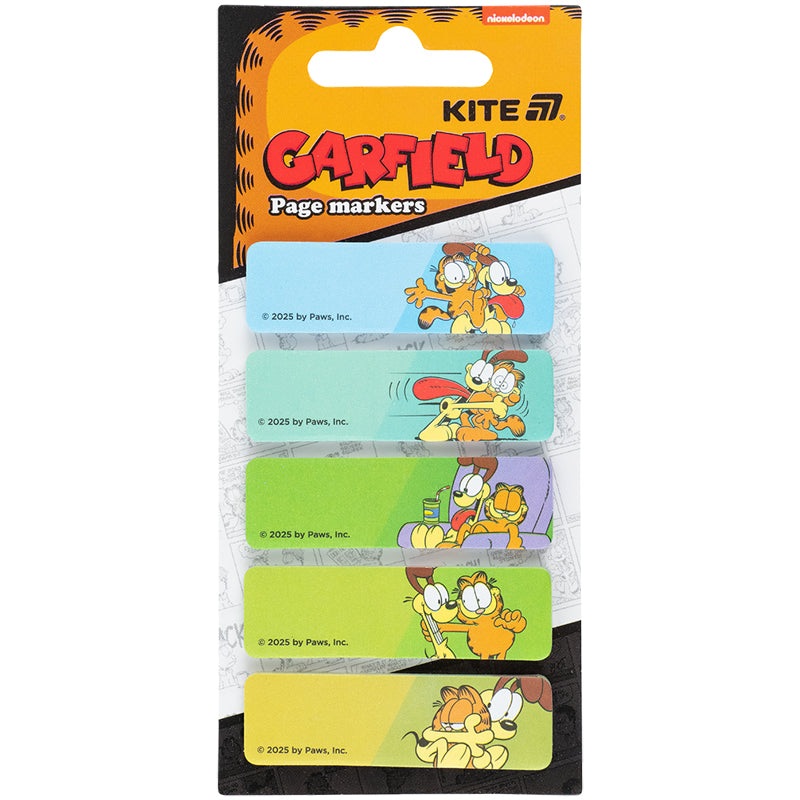 Page paper markers Kite Garfield GF25-480, 100 pcs, 51550 mm